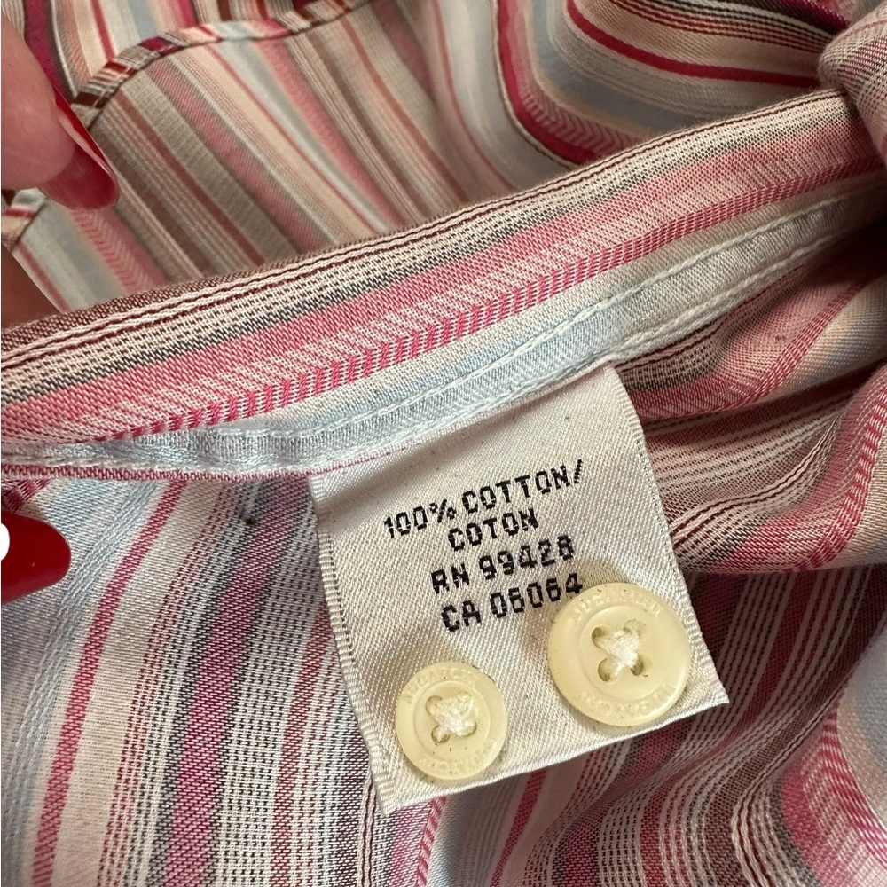Bugatchi Uomo Men's Multicolored Button Up Long Sleeve Collared Dress Shirt Sz L - Picture 12 of 16